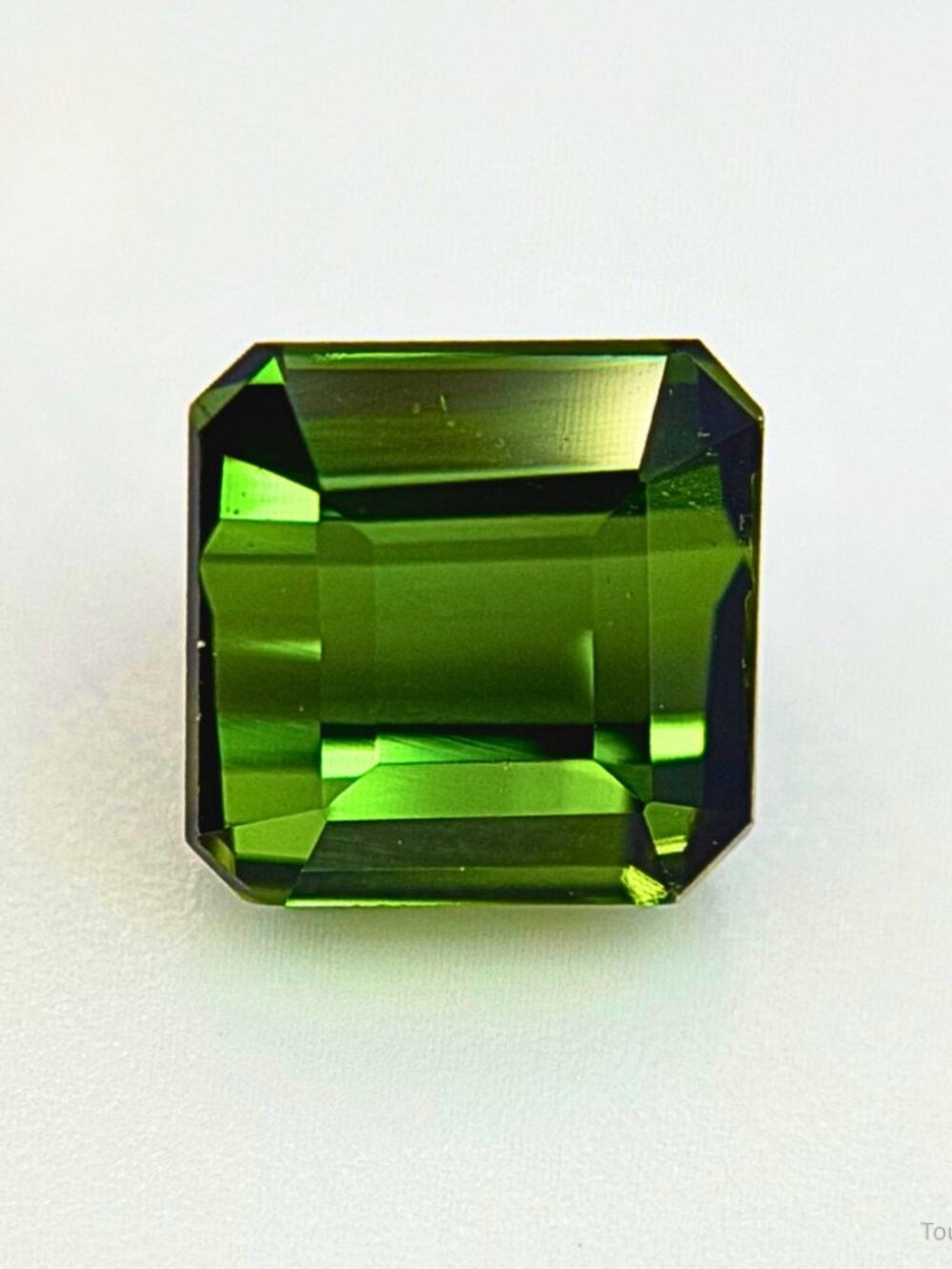 Green Tourmaline Emerald Cut 1.9ct Loose Gemstone Jewelry Making Supply